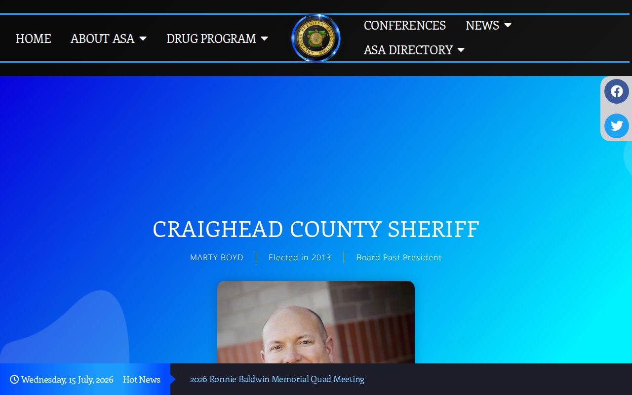 Craighead County criminal history Arkansas Sheriffs Association profile