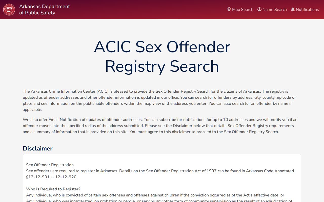Craighead County sex offender check Arkansas registry search